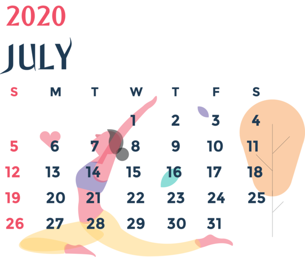 Transparent New Year Line Point Calendar for Printable 2020 Calendar for New Year