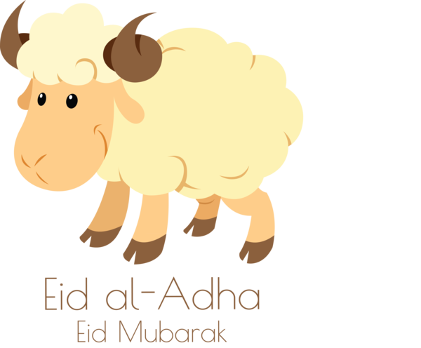 Transparent Eid al-Adha Sheep Goat Cartoon for Eid Qurban for Eid Al Adha