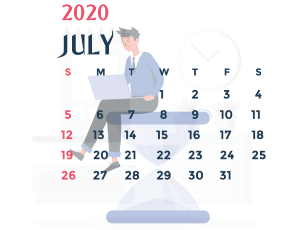 Transparent New Year Calendar 2019 2020 for Printable 2020 Calendar for New Year