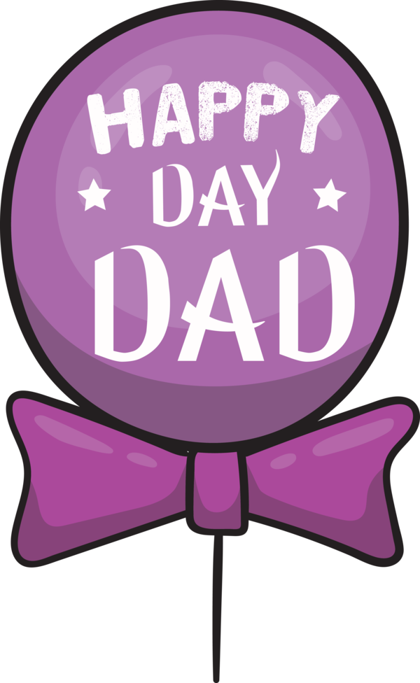 Transparent Father's Day Logo Pink M Meter for Happy Father's Day for Fathers Day