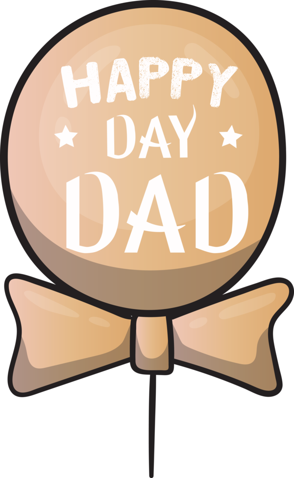 Transparent Father's Day Cartoon Line Meter for Happy Father's Day for Fathers Day