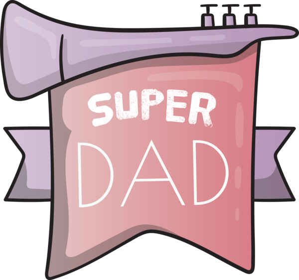 Transparent Father's Day Logo Design Pink M for Happy Father's Day for Fathers Day