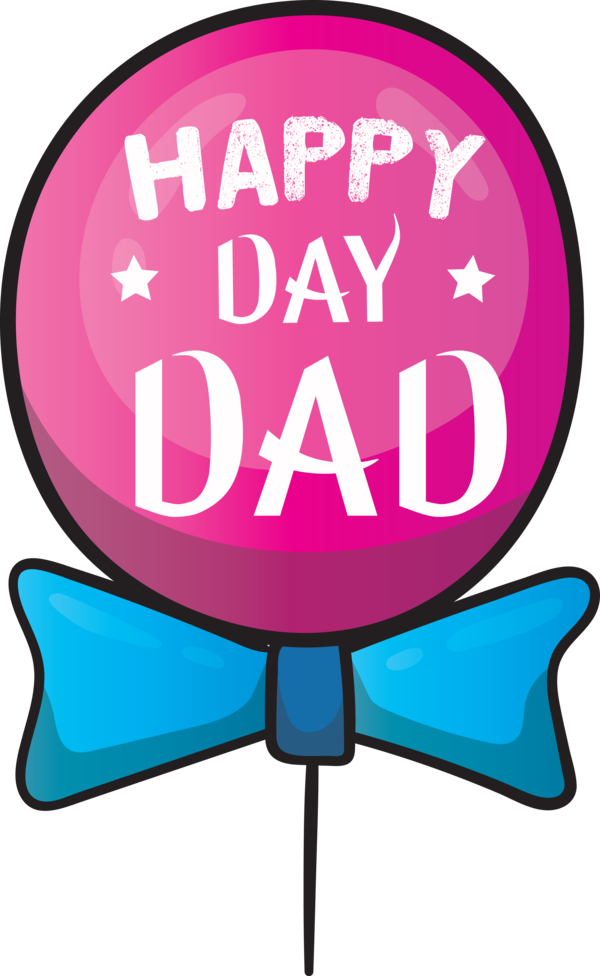 Transparent Father's Day Logo Pink M Line for Happy Father's Day for Fathers Day