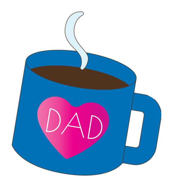 Transparent Father's Day Coffee cup Mug Logo for Happy Father's Day for Fathers Day