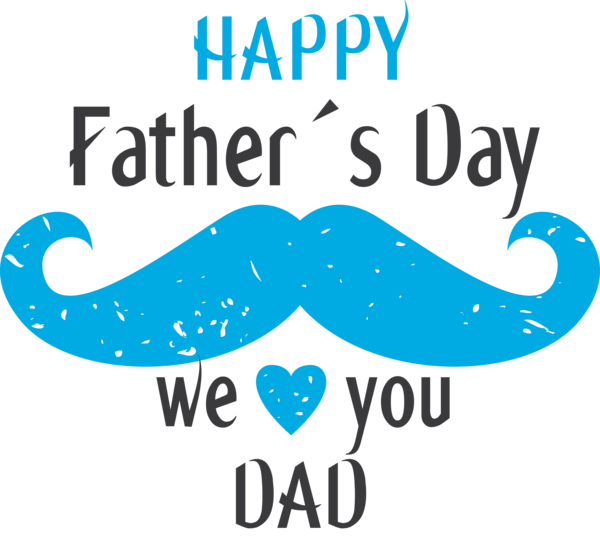 Transparent Father's Day Logo Design Font for Happy Father's Day for Fathers Day