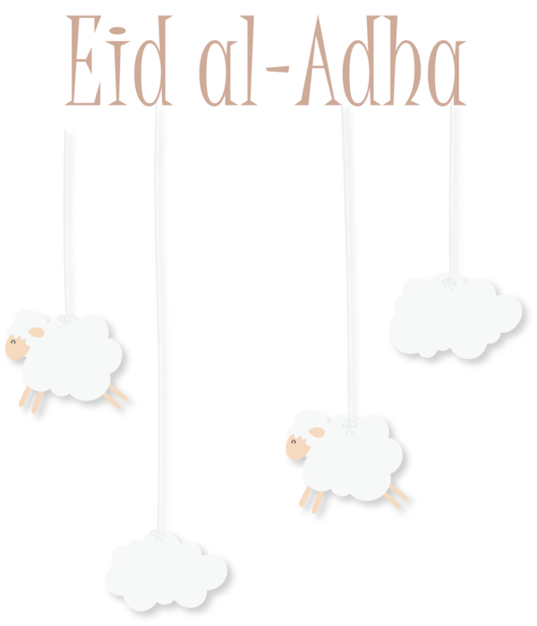 Transparent Eid al-Adha Poodle Font Design for Eid Qurban for Eid Al Adha