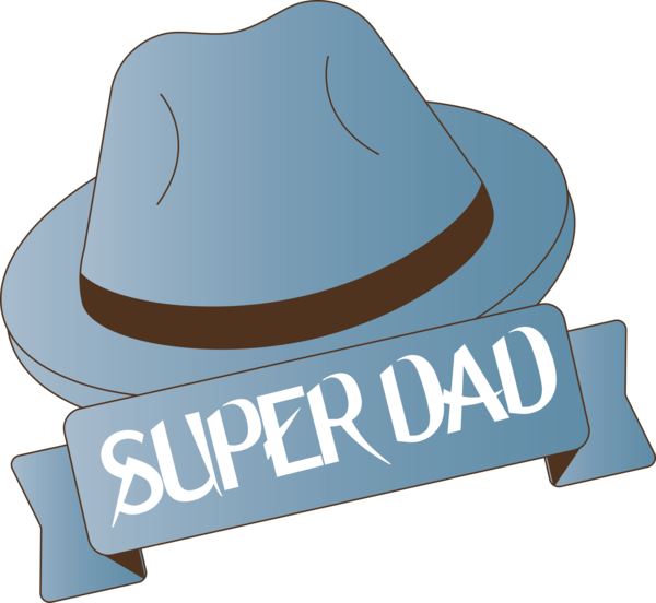 Transparent Father's Day Logo Fedora Font for Happy Father's Day for Fathers Day