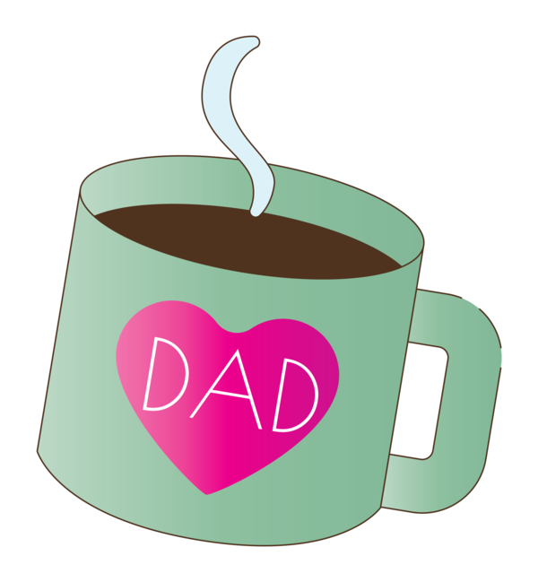 Transparent Father's Day Coffee cup Mug Essential Montreux for Happy Father's Day for Fathers Day