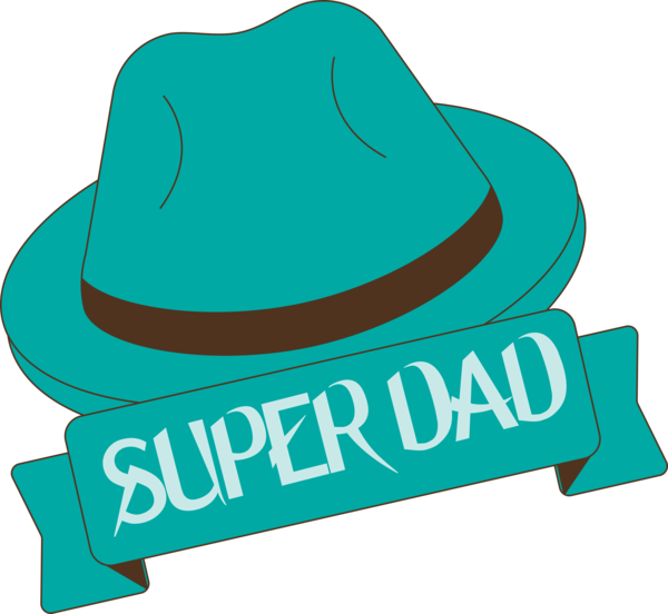 Transparent Father's Day Logo Hat Green for Happy Father's Day for Fathers Day