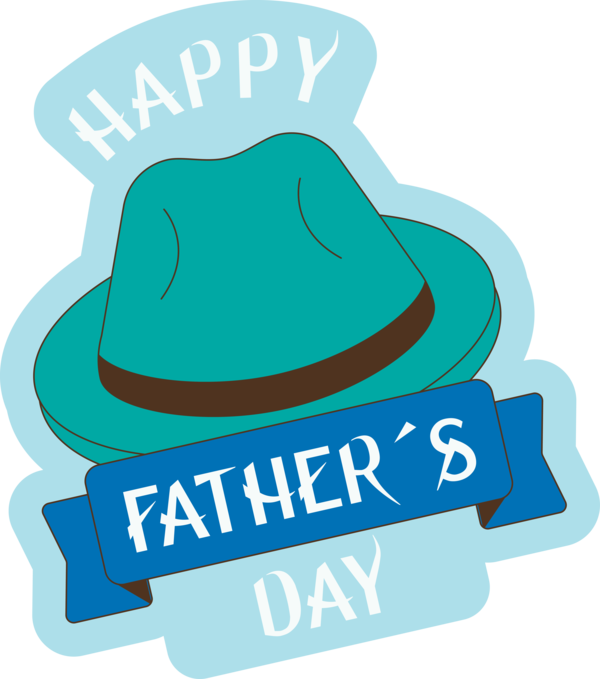 Transparent Father's Day Logo Hat Font for Happy Father's Day for Fathers Day