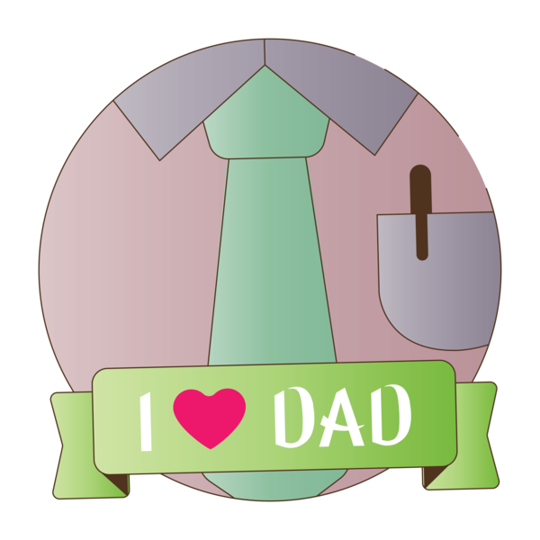 Transparent Father's Day Design Logo Green for Happy Father's Day for Fathers Day