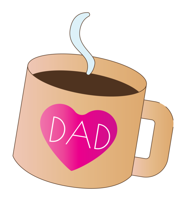 Transparent Father's Day Coffee cup Coffee Mug for Happy Father's Day for Fathers Day