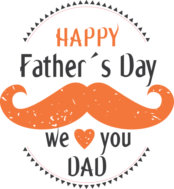 Transparent Father's Day Logo Line Area for Happy Father's Day for Fathers Day
