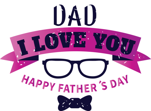 Transparent Father's Day Glasses Logo Sunglasses for Happy Father's Day for Fathers Day