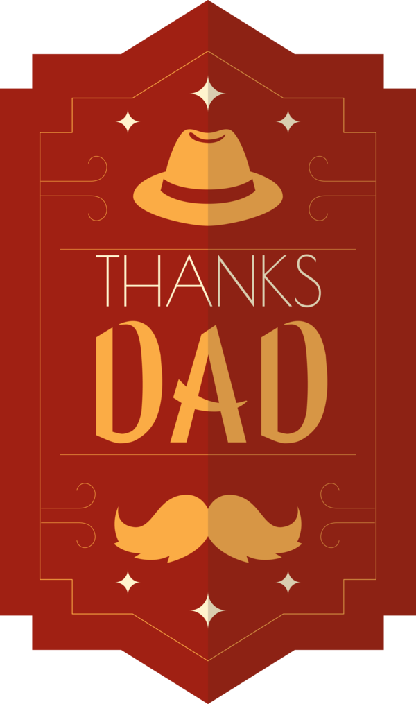 Transparent Father's Day Logo Font for Happy Father's Day for Fathers Day