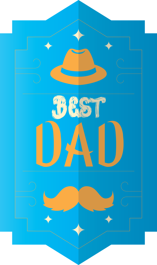 Transparent Father's Day Logo Font Line for Happy Father's Day for Fathers Day