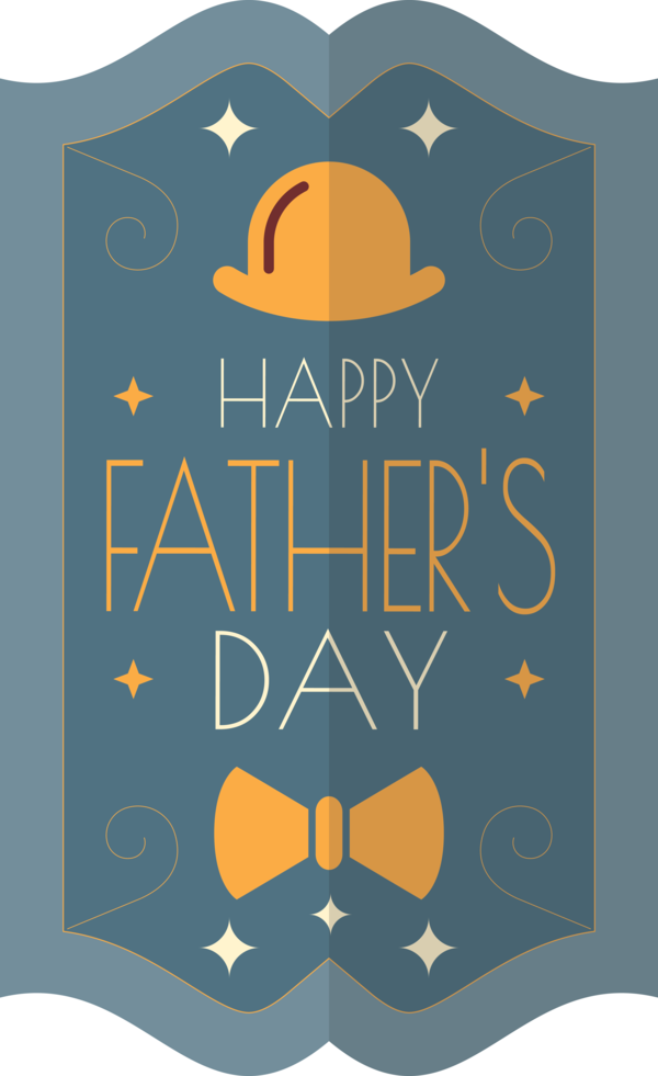 Transparent Father's Day Logo Poster Yellow for Happy Father's Day for Fathers Day