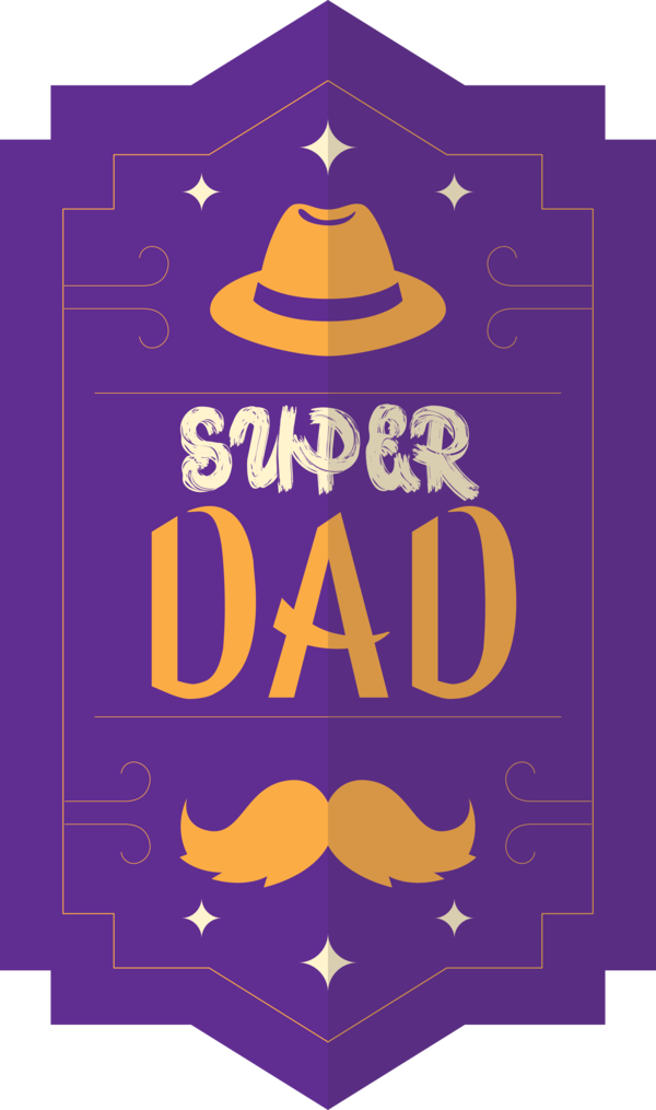 Transparent Father's Day Logo Font Poster for Happy Father's Day for Fathers Day