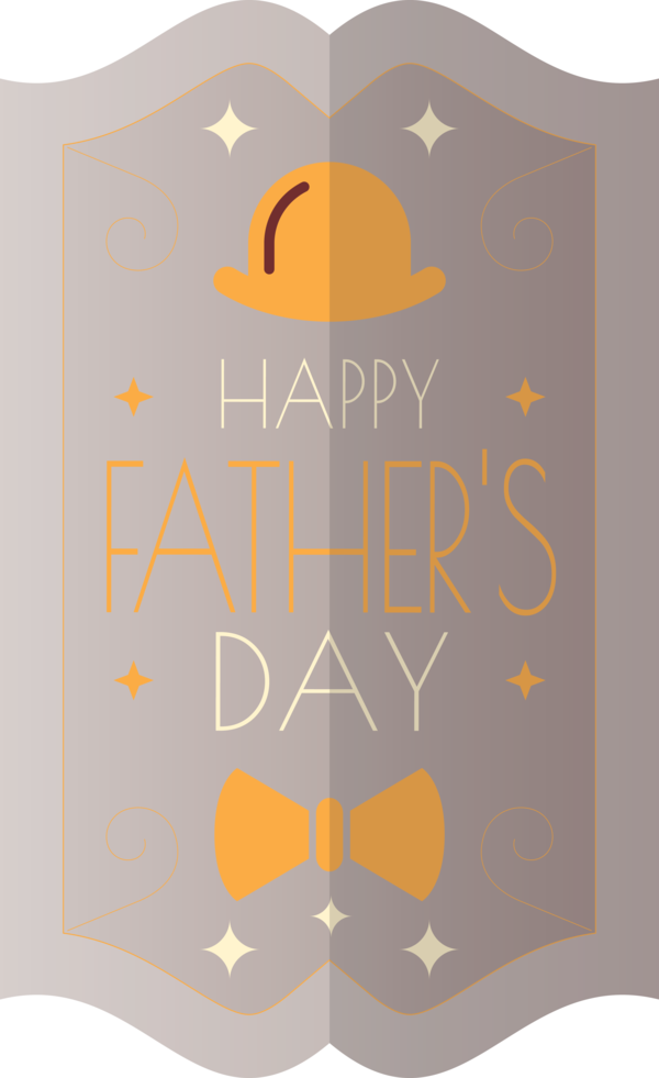 Transparent Father's Day Logo Font Yellow for Happy Father's Day for Fathers Day