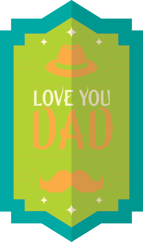 Transparent Father's Day Logo Font Green for Happy Father's Day for Fathers Day