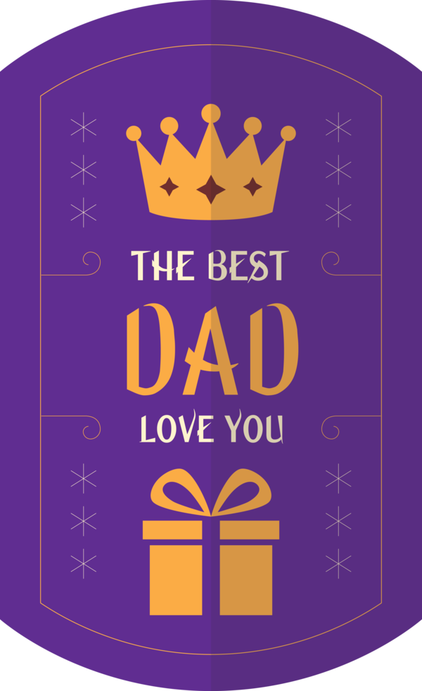 Transparent Father's Day Logo Font Purple for Happy Father's Day for Fathers Day