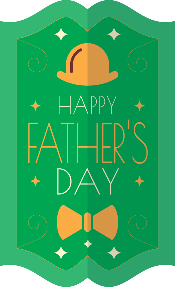 Transparent Father's Day Logo Leaf Font for Happy Father's Day for Fathers Day