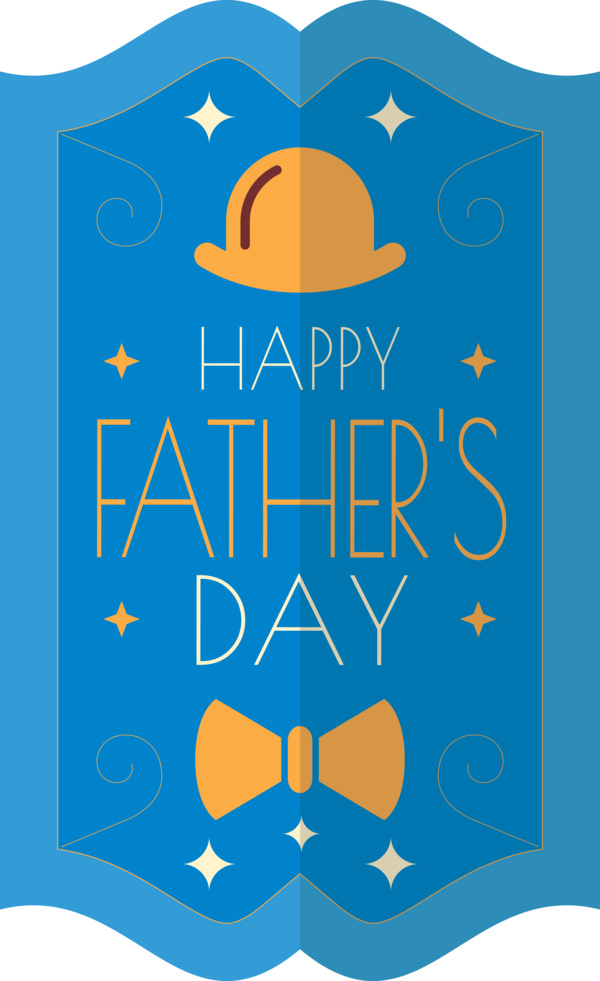 Transparent Father's Day Logo Text Line for Happy Father's Day for Fathers Day