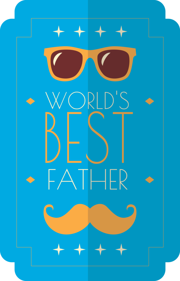 Transparent Father's Day Glasses Design Logo for Happy Father's Day for Fathers Day