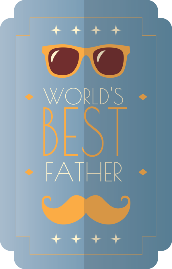 Transparent Father's Day Glasses Logo Pattern for Happy Father's Day for Fathers Day