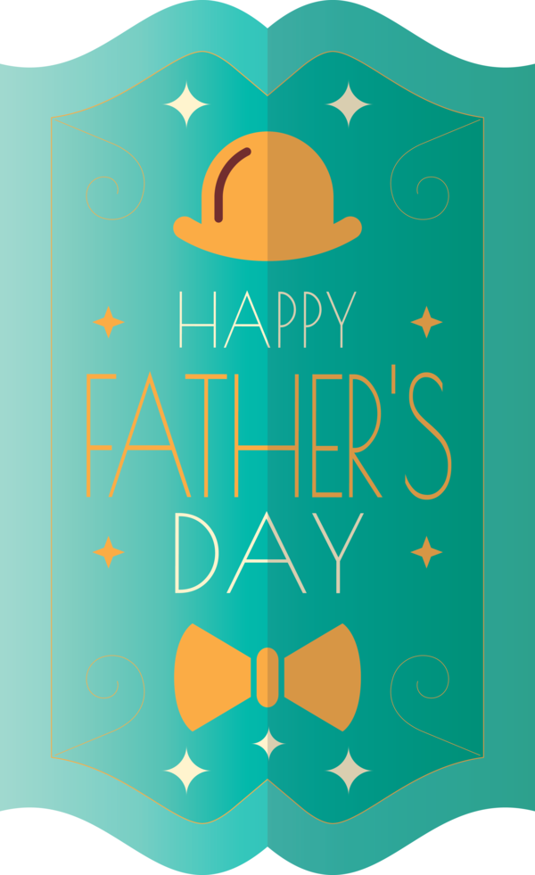 Transparent Father's Day Logo Poster Text for Happy Father's Day for Fathers Day