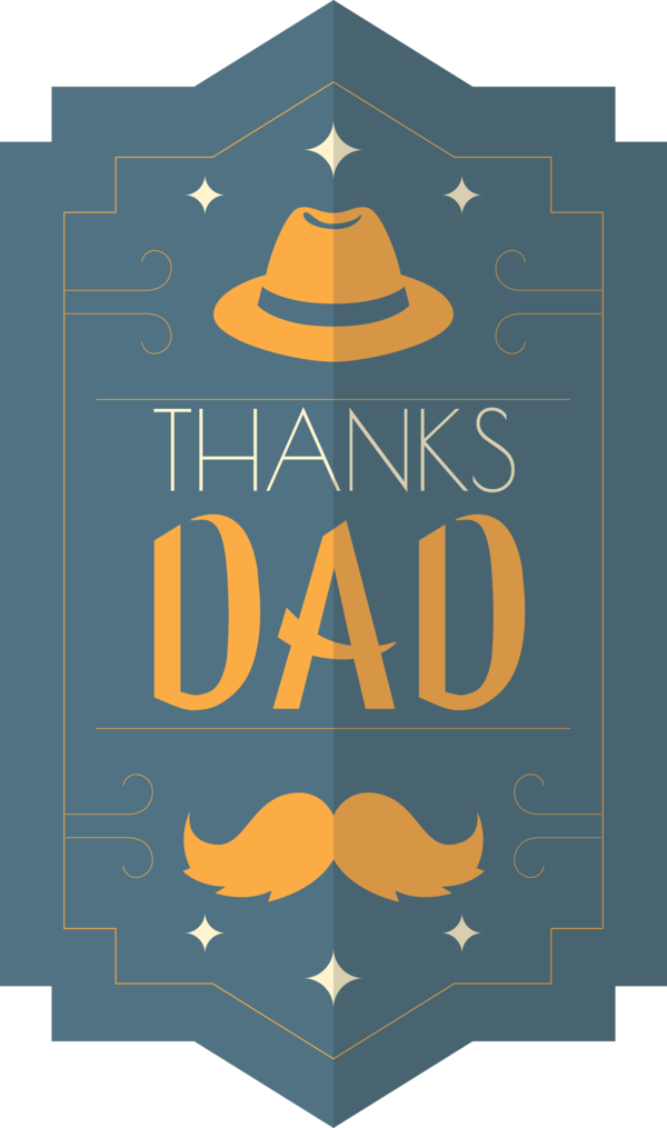 Transparent Father's Day Logo Poster Pattern for Happy Father's Day for Fathers Day