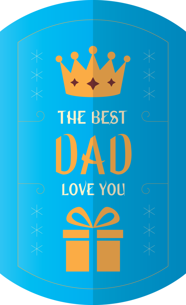 Transparent Father's Day Logo Font Line for Happy Father's Day for Fathers Day