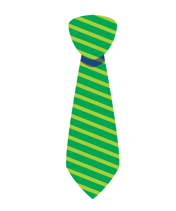 Transparent Father's Day Necktie Green Line for Father's Accessories for Fathers Day