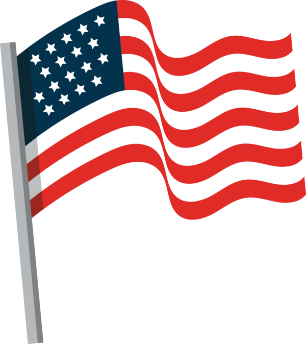 Transparent US Independence Day Flag of the United States Font Line for American Flag for Us Independence Day