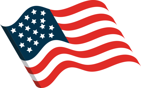 Transparent US Independence Day Flag of the United States Line Point for American Flag for Us Independence Day