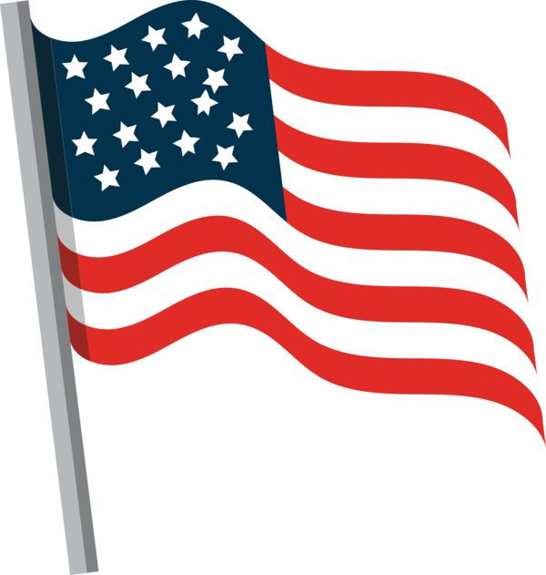 Transparent US Independence Day Flag of the United States Line Area for American Flag for Us Independence Day