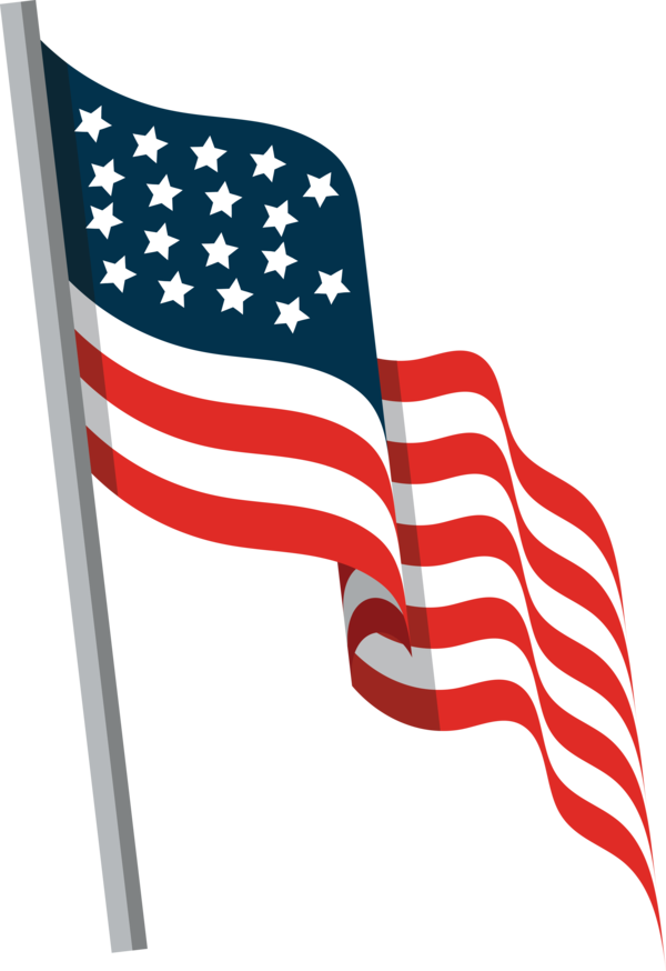 Transparent US Independence Day Flag of the United States Line United States for American Flag for Us Independence Day