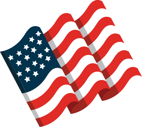 Transparent US Independence Day Flag of the United States Line Area for American Flag for Us Independence Day