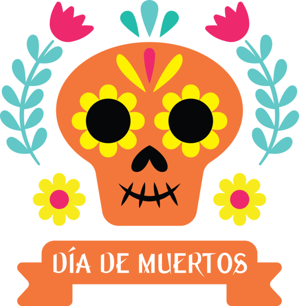 Transparent Day of the Dead Royalty-free Cartoon Line art for Día de Muertos for Day Of The Dead