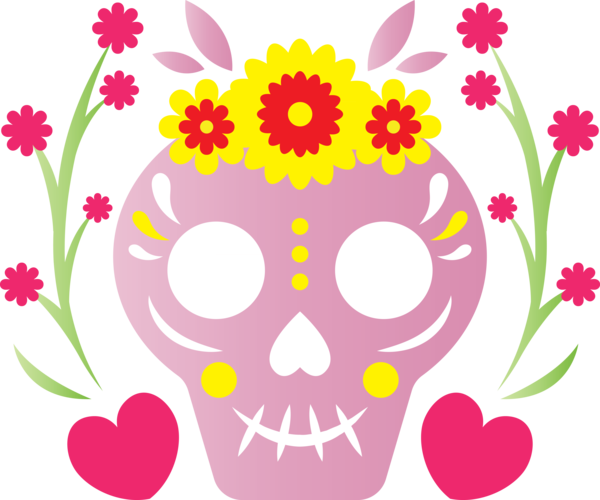Transparent Day of the Dead Floral design Cut flowers Petal for Día de Muertos for Day Of The Dead