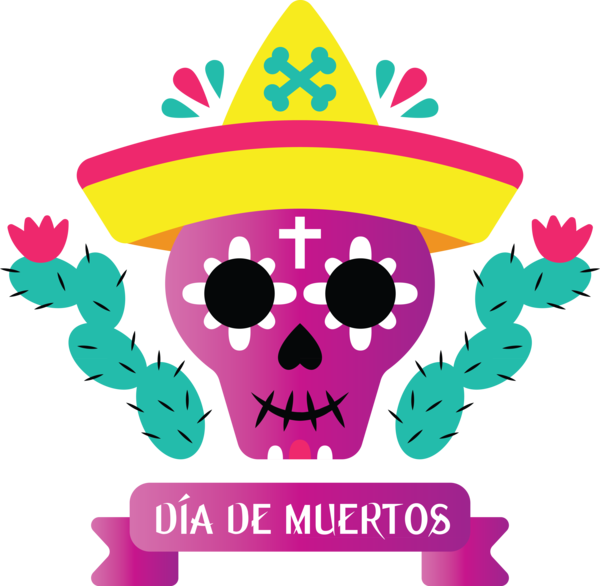 Transparent Day of the Dead Party hat Birthday Party for Día de Muertos for Day Of The Dead