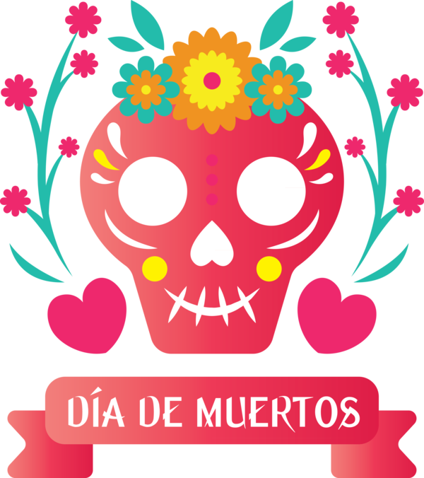 Transparent Day of the Dead Floral design Visual arts Mexican art for Día de Muertos for Day Of The Dead