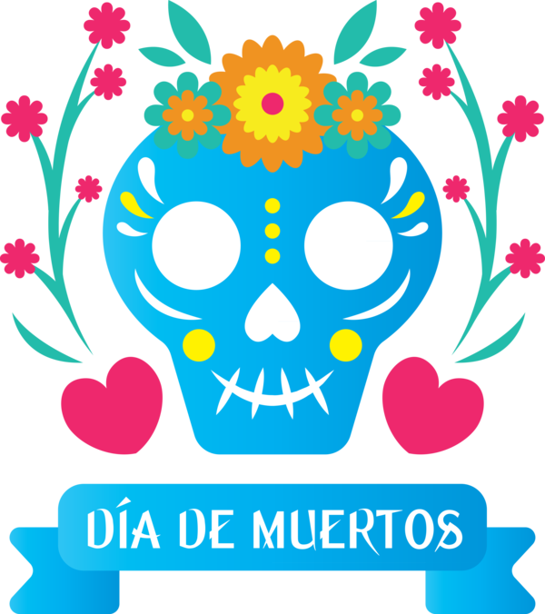 Transparent Day of the Dead Floral design Visual arts Drawing for Día de Muertos for Day Of The Dead
