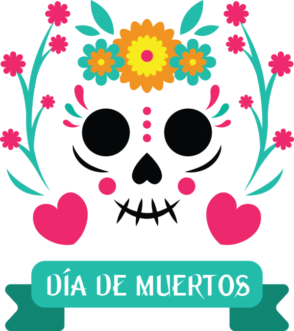 Transparent Day of the Dead Visual arts Mexican art Line art for Día de Muertos for Day Of The Dead