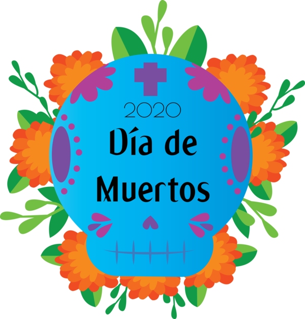 Transparent Day of the Dead Floral design Design for Día de Muertos for Day Of The Dead