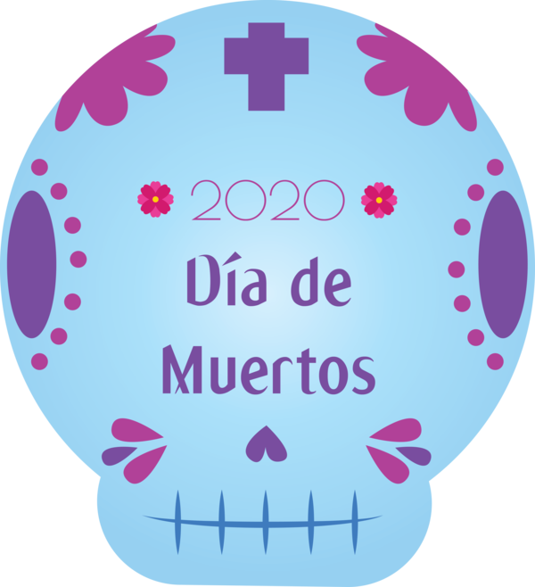 Transparent Day of the Dead Circle Area Purple for Día de Muertos for Day Of The Dead