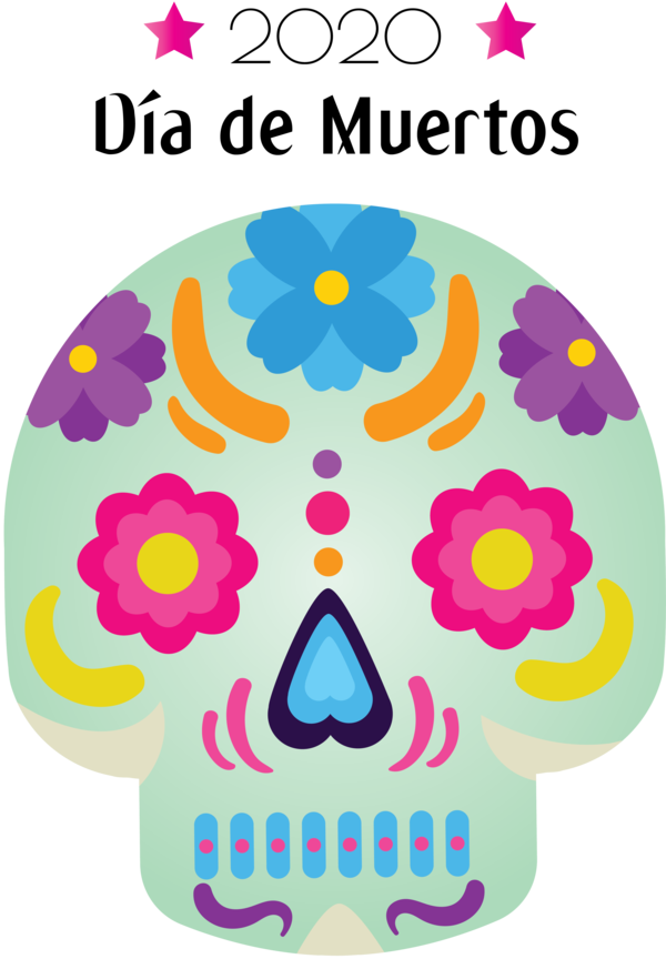 Transparent Day of the Dead Circle Area Pattern for Día de Muertos for Day Of The Dead