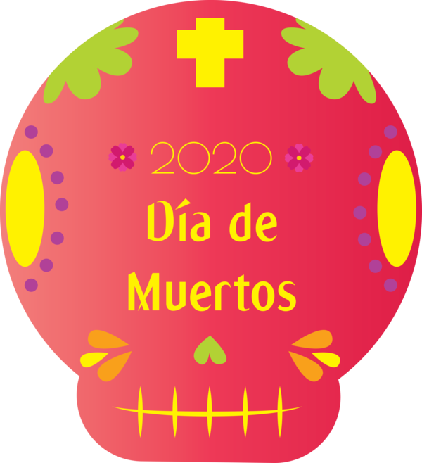 Transparent Day of the Dead Circle Yellow Area for Día de Muertos for Day Of The Dead