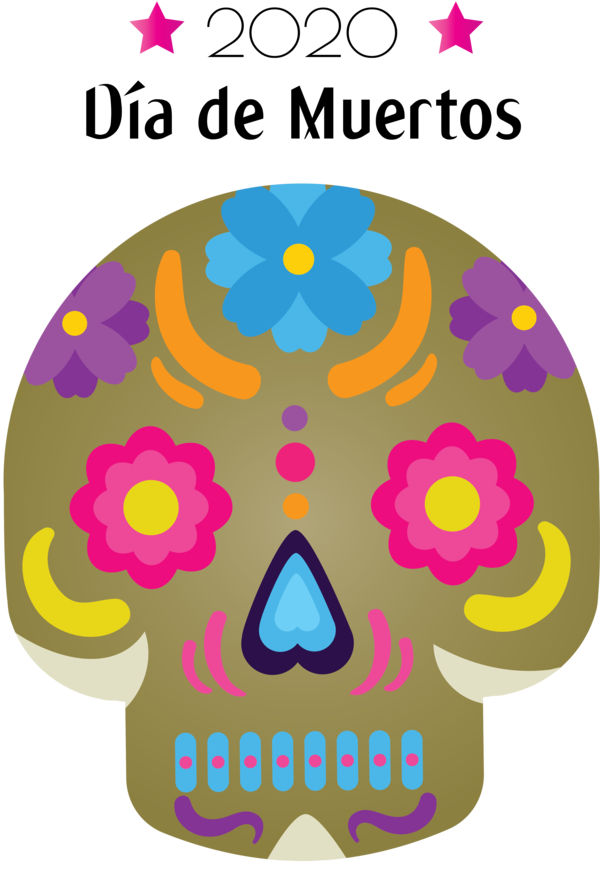 Transparent Day of the Dead Line art Circle Foal for Día de Muertos for Day Of The Dead