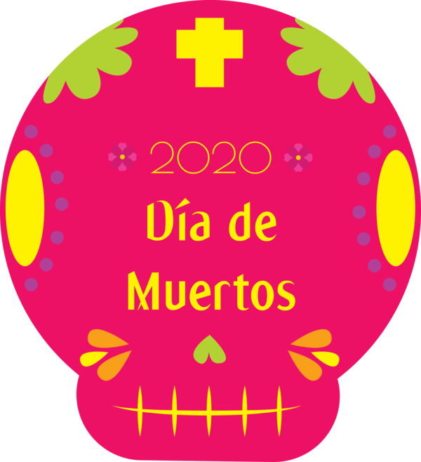 Transparent Day of the Dead Circle Pink M Area for Día de Muertos for Day Of The Dead